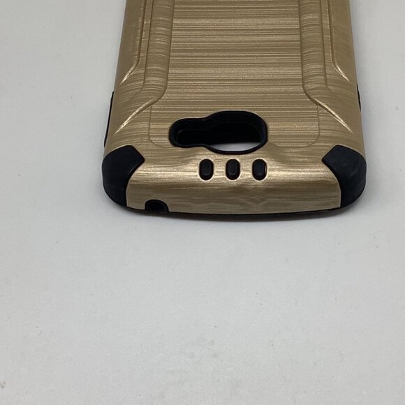 LG Spree Optimus Zone 3 VS425 K4 Shockproof Slim Combat Brushed Phone Case Gold - Picture 11 of 12